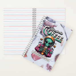 Alien hier für den Kaffee Notizbuch