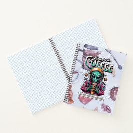 Alien hier für den Kaffee Notizbuch