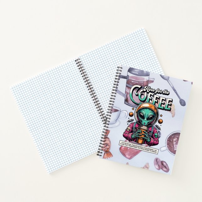 Alien hier für den Kaffee Notizbuch (Innenseite)