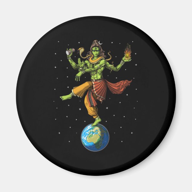 Alien Hindu Lord Shiva Magnet (Vorne)