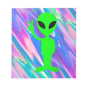 Alien-Hologramm Notizblock