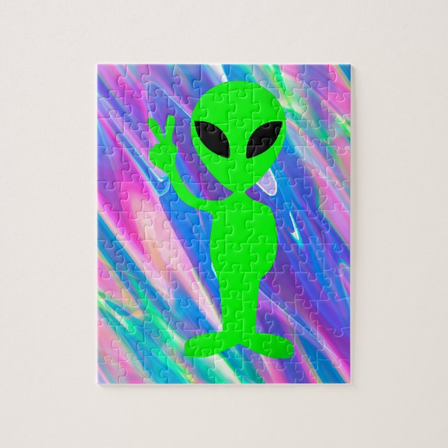 Alien Hologramm Puzzle (Vertikal)