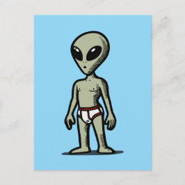 Alien-Hose Postkarte