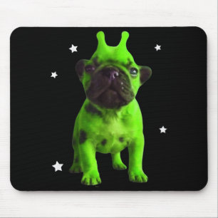 Alien-Hund-Meme Retro Dummer Hund Vintage Weltraum Mousepad