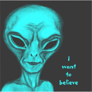 Alien, ich will glauben aufkleber