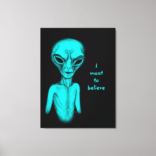 Alien, ich will glauben leinwanddruck (Vorderseite)