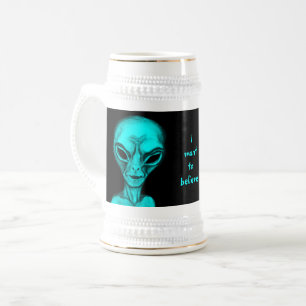 Alien, ich wollte zu glauben bierglas