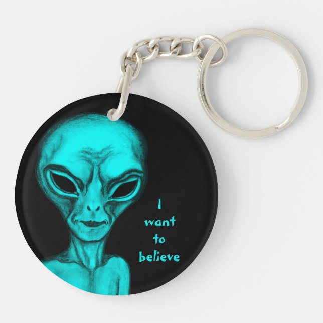 Alien, ich wollte zu glauben schlüsselanhänger (Rückseite)