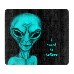 Alien, ich wollte zu glauben schneidebrett