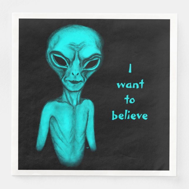Alien, ich wollte zu glauben serviette (Vorderseite)