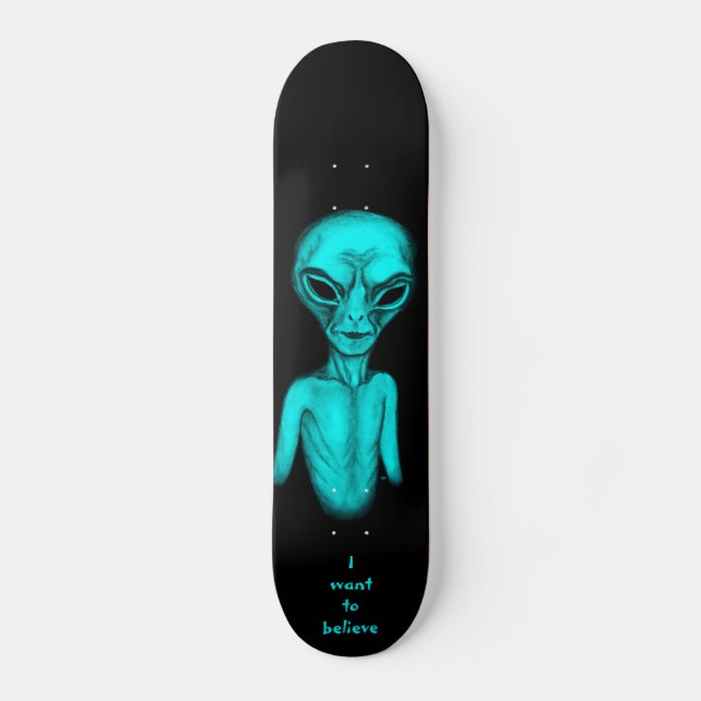 Alien, ich wollte zu glauben skateboard (Vorderseite)