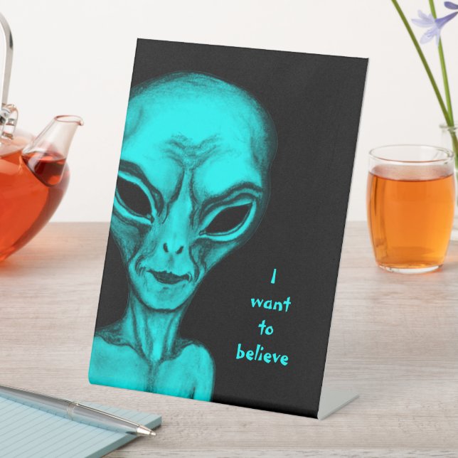 Alien, ich wollte zu glauben sockelschild (In Situ)