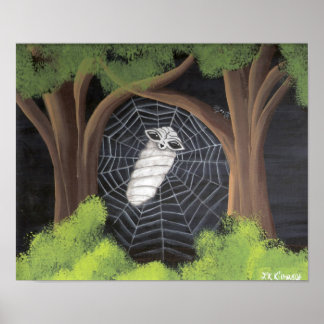 Alien im Spinnennetz gefangen Poster