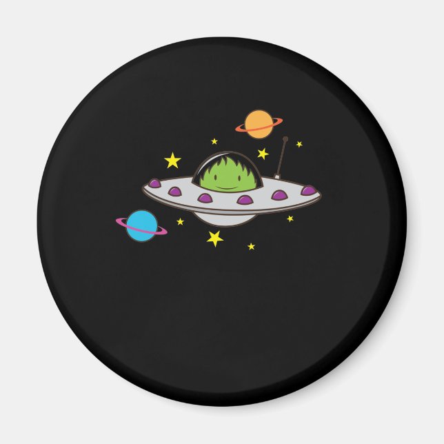 Alien im Ufo Magnet (Vorne)