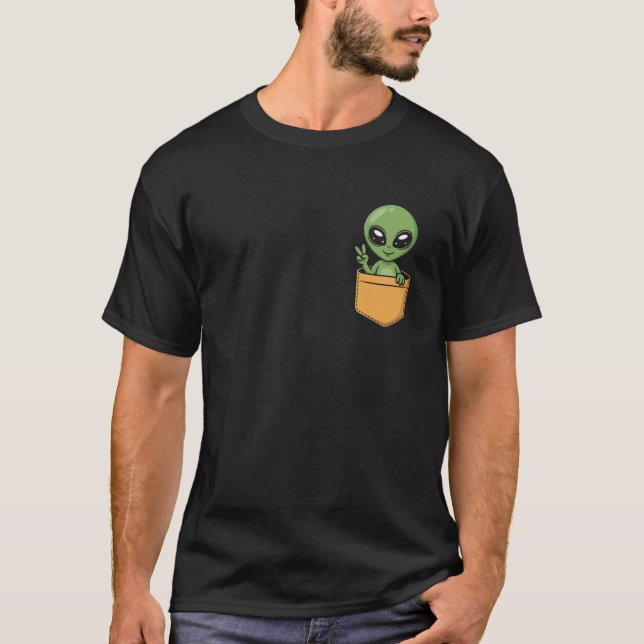 Alien im viralen Taschenformat T-Shirt (Vorderseite)