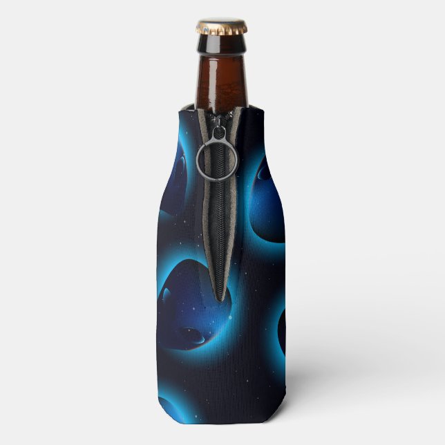Alien im Weltraum Flaschenkühler (Flasche Rückseite)