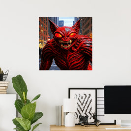 Alien in der Stadt KI Alien Poster