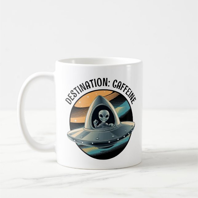 Alien in Raumfahrt Kaffeetasse (Links)
