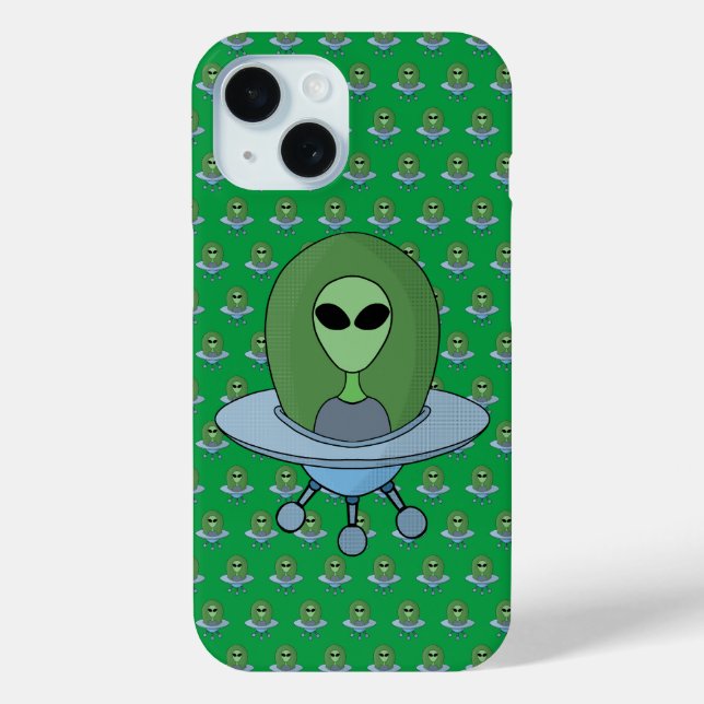 Alien in seinem kleinen Raumschiff Case-Mate iPhone Hülle (Rückseite)