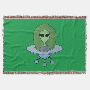 Alien in seinem kleinen Raumschiff Decke