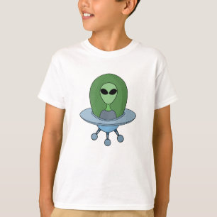 Alien in seinem kleinen Raumschiff T-Shirt
