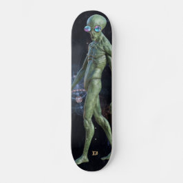 Alien in Sonnenbrillen D-Markenbezeichnung Skateboard