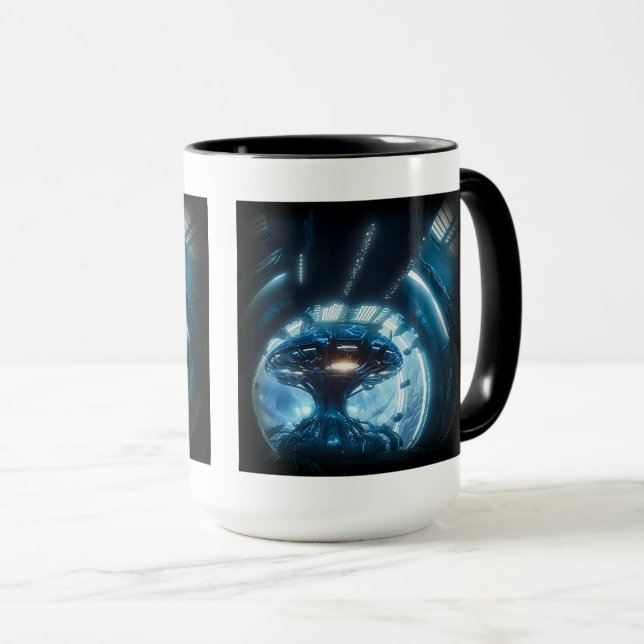 Alien in Space Combo Tasse, 15 oz Tasse (VorderseiteRechts)