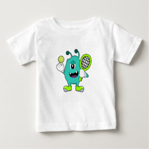 Alien in Tennis mit Tennisschläger Baby T-shirt