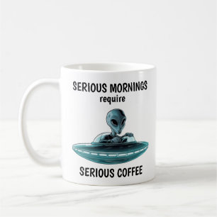 Alien in UFO Kaffeetasse