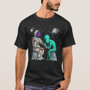 Alien Inking Astronaut Tattoo Vintag Grunge Tatto T-Shirt