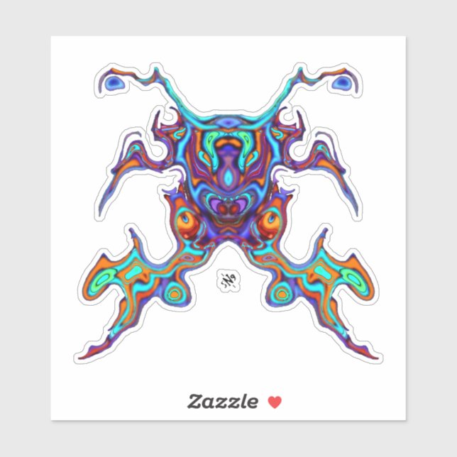 Alien insectoid v1 aufkleber (Blatt)