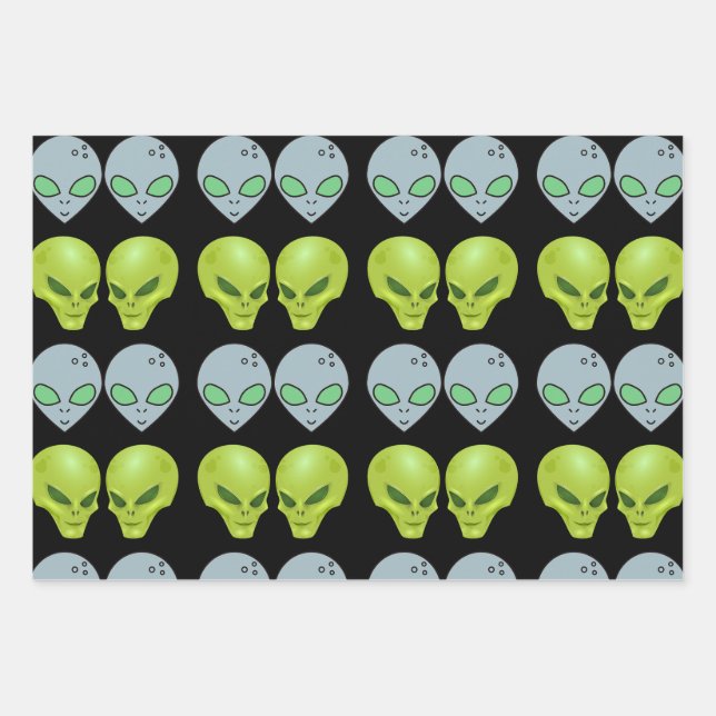 Alien intergalaktisches Geschenkpapier (Vorderseite 3)