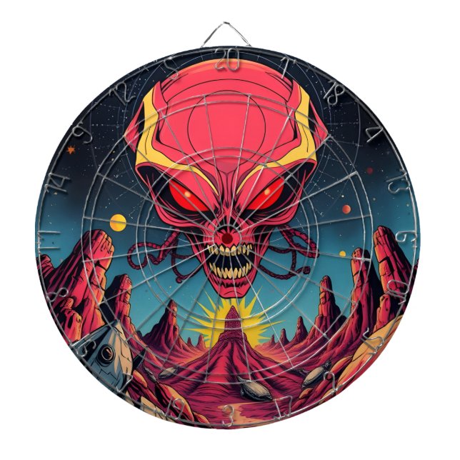 Alien Invasion Dartscheibe (vorne)