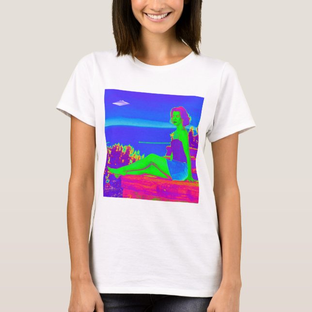 Alien Invasion Pop Art T - Shirt (Vorderseite)