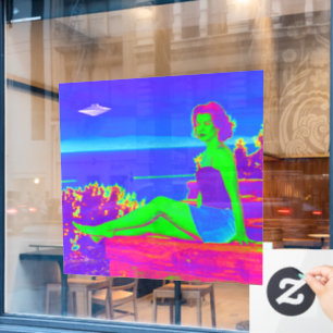 Alien Invasion Pop Art Window Cloning Fensteraufkleber