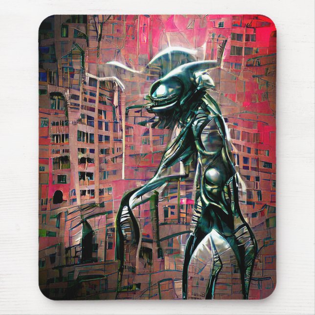 Alien Invasion Schürze Mousepad (Vorne)