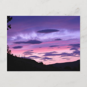 Alien Invasion Sonnenuntergang  Postkarte