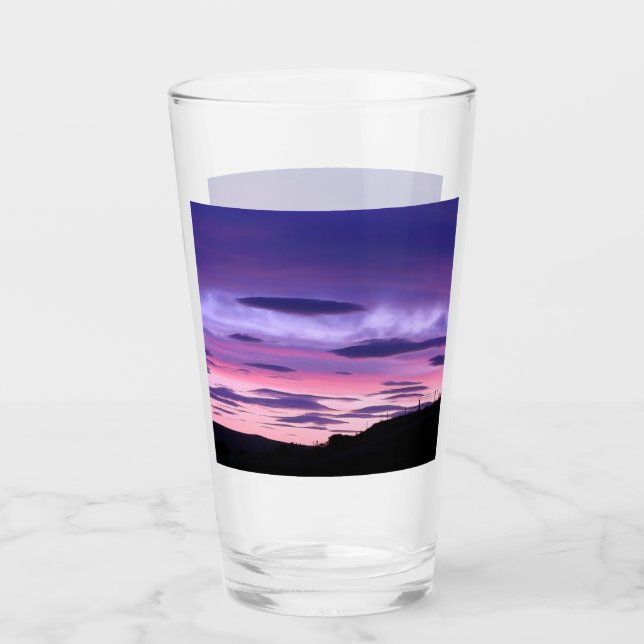 Alien Invasion Sunset Glas (Vorderseite)