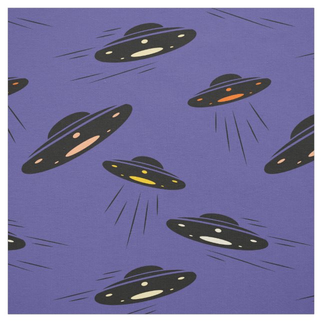Alien Invasion UFO gedruckt Stoff (Muster)