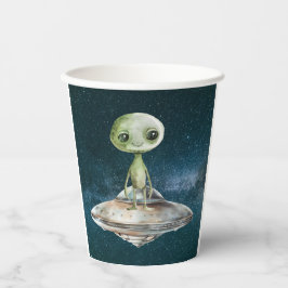 Alien Invasion Weltraum Geburtstag Pappbecher