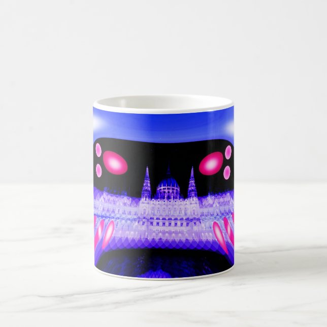 Alien-Invasions-Funky-Kunst Kaffeetasse (Mittel)