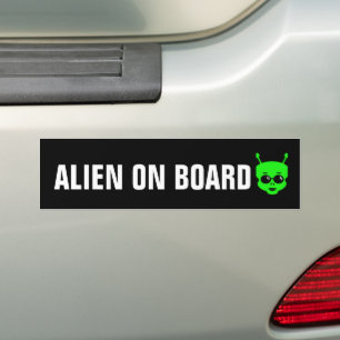 ALIEN IST AN BORD FUNNY AUTOAUFKLEBER
