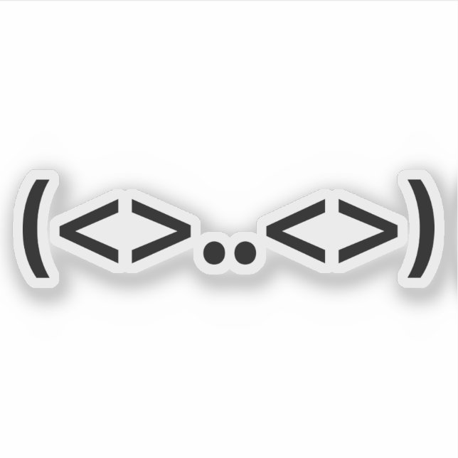 ALIEN Japanisch Emoticon Aufkleber (Vorderseite)