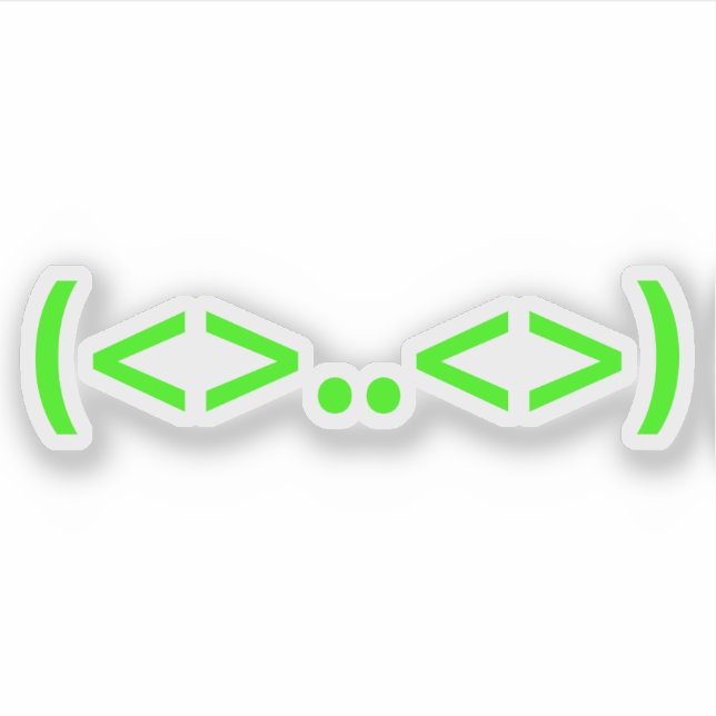 ALIEN Japanisch Emoticon Aufkleber (Vorderseite)