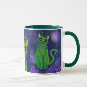 Alien-Katzen-Raum-Katzen-Galaxie-Astralkunst-Tasse Tasse