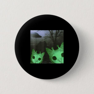 Alien Katzen Ufo Lustiges Gruseliges Katzen Meme F Button