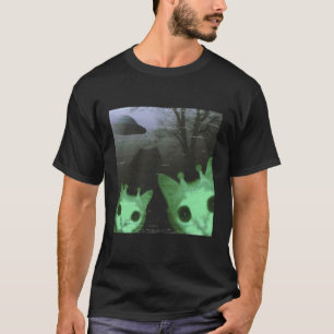 Alien Katzen UFO Lustiges Gruseliges Katzen Meme f T-Shirt