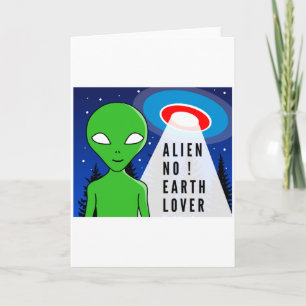 Alien Kein Erde Liebhaber Lustiges Alien T Shirt  Karte