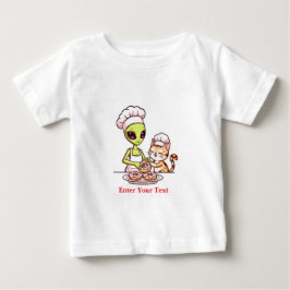 Alien-Koch-Katze-Donut-Kawaii-Design Baby T-shirt