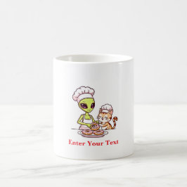 Alien-Koch-Katze-Donut-Kawaii-Design Kaffeetasse